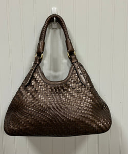 Cole Haan metallic brown handbag