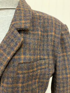 Women’s Tweed Jacket Blazer with Belt Size Large