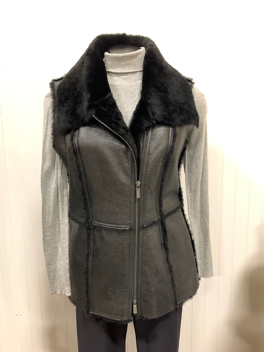 Worth Leather Jacket Vest Size 4