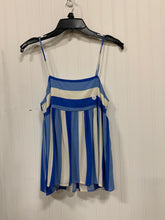 Load image into Gallery viewer, Blue Stripe Print Strappy Top, Size XS
