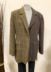 Women’s Tweed Jacket Blazer with Belt Size Large