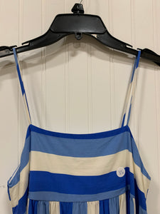 Blue Stripe Print Strappy Top, Size XS