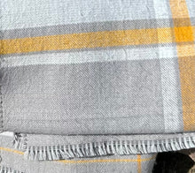 Load image into Gallery viewer, A New Day, gray and marigold, scarf
