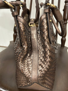 Cole Haan metallic brown handbag