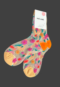 Sock Candy, ditzy floral sheer