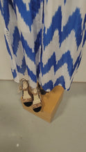 Load and play video in Gallery viewer, Blue &amp; White Chevron Dress/Swimsuit Coverup
