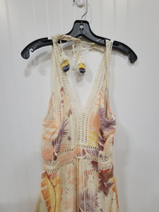 Natural Toned Crochet Trim Dress
