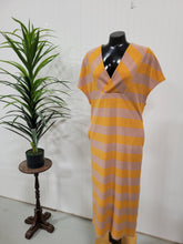 Load image into Gallery viewer, Orange and Beige Striped Terry Dress
