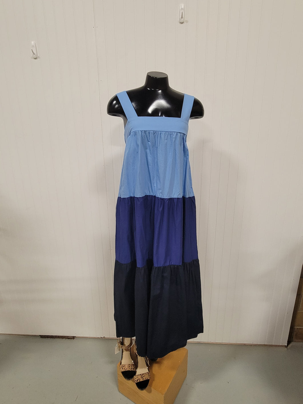 Tri Blue Striped Dress