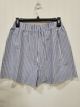 Load image into Gallery viewer, Blue &amp; White Striped Shorts
