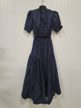 Load image into Gallery viewer, Navy Puff Sleeve Dress
