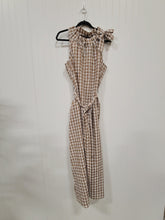 Load image into Gallery viewer, Tan and Cream Gingham Dress
