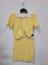 Load image into Gallery viewer, Yellow Checkered Skirt Set
