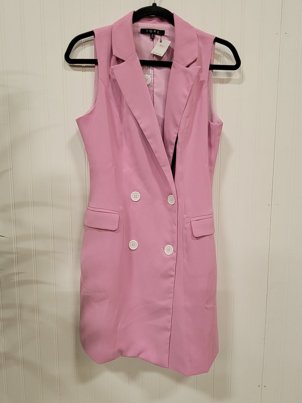 Pink Double Breasted Jacket Dress