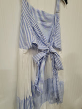 Load image into Gallery viewer, Blue Striped/White Block Dress
