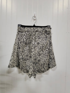 Tan & Black Floral Shorts